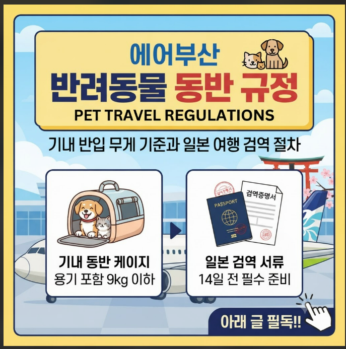 에어부산 반려동물 동반 규정