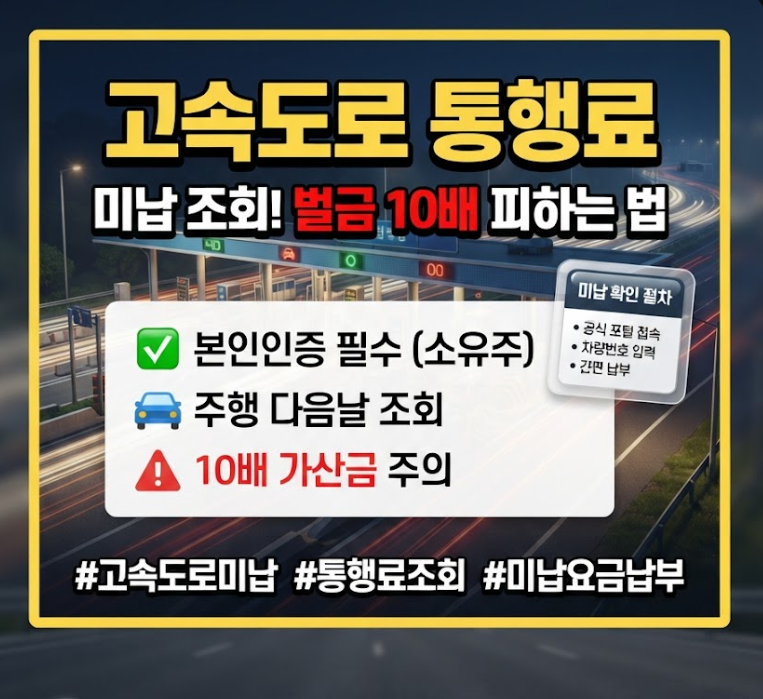 고속도로 통행료 미납조회