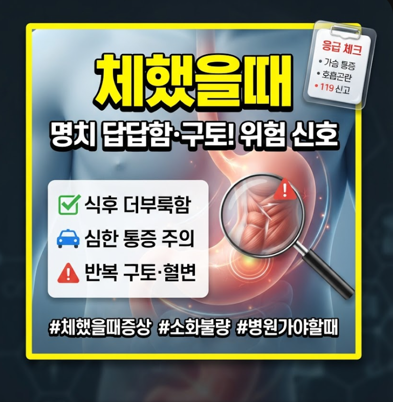 체했을때 증상
