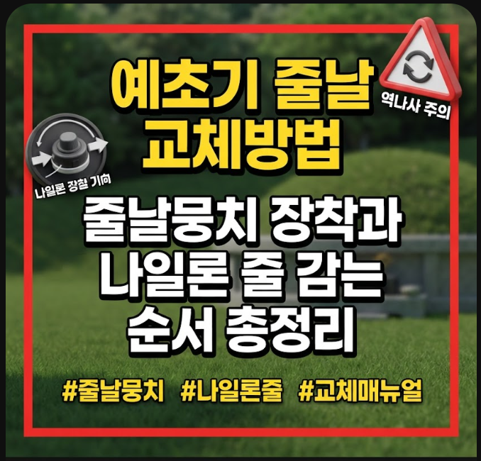 예초기 줄날 교체방법