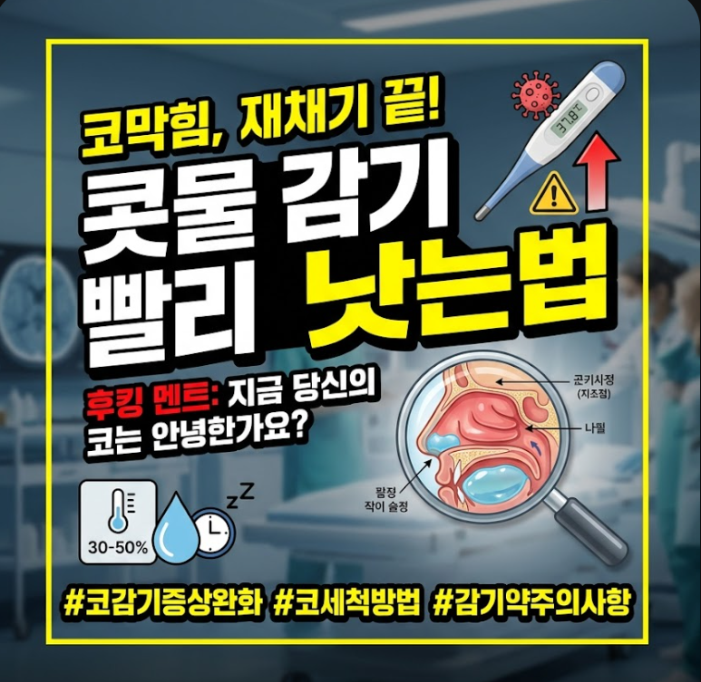 콧물 감기 빨리 낫는법
